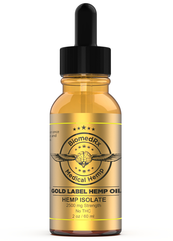 Gold Label Hemp CBD Oil 2500mg Strength