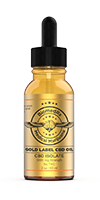 CBD Mélange Gold Label CBD Oil tincture bottle